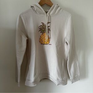 Heather Brown Pineapple Fitted Eco Hoodie, size medium